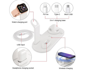 3 In 1 Wireless Rotatable Charger